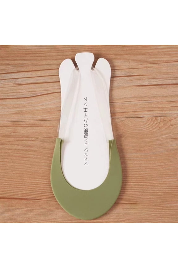 No Show Socks Womens Summer Thin Half Palm Elastic Stretch Anti Slip Transparent Heel Strap Hidden Soft Comfortable Sweat Wicking Foot Invisible Liners Green