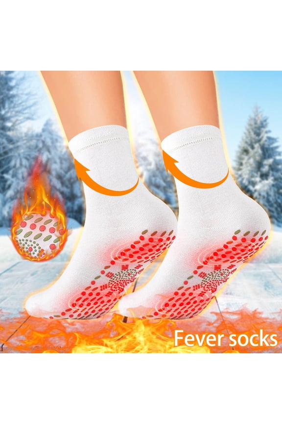 Socks for Men Mid Calf Comfort Tourmaline Self-Heating Elastic Universal Fit for Cold Weather Outdoor Indoor Warm Stockings