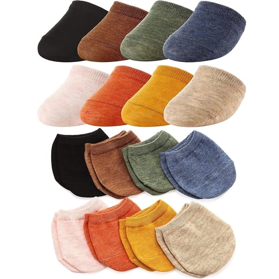 Harpily Socks for Women Hidden Half Palm Full Solid Color Invisible Cotton Blend Silicone Anti Non Slip Slipper Socks Casual Hosiery