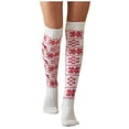 thumbnail image 1 of Harpily Solid Color Socks Thick Coil Terry Thermal Knee Thigh High Christmas Warm Knit Socks for Indoor Outdoor Winter Multi-Scene Use, 1 of 4