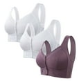 thumbnail image 1 of Harpily Special Offer Underwear for Women 3 PC Bra For Senior Front Closure Breathable Bra For Seniors Wirefree Bras For Older Women PP2 56, 1 of 4