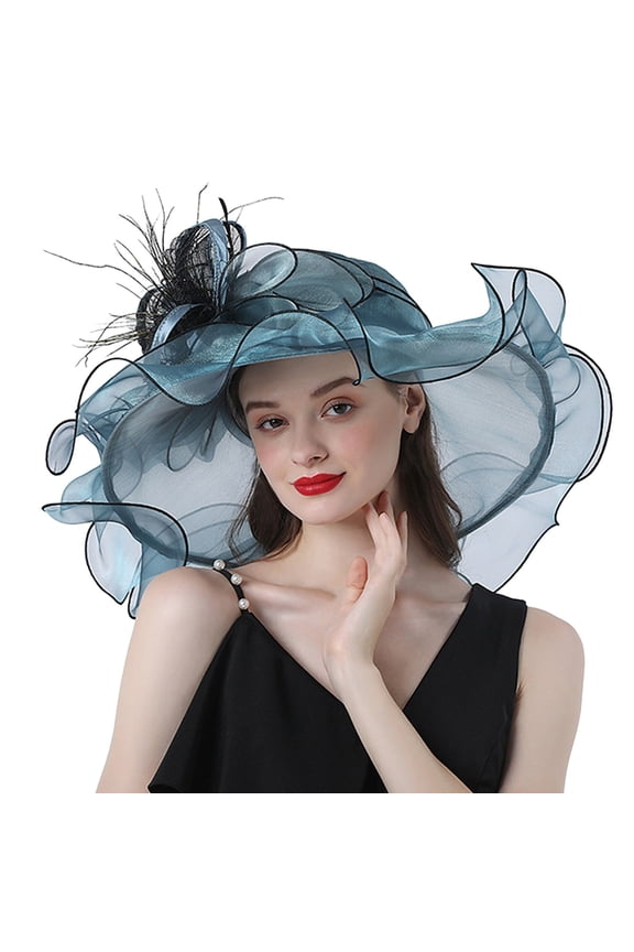 Sun Hat Personalized Street Style Premium Polyester Lightweight Breathable Curly Edge Mesh Floral Visor Hat