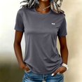 thumbnail image 1 of Harpily Sun Protection Athletic T-Shirts Lightweight Silky Polyester Moisture Wicking Loose Running Swim Rash Guard Tops, 1 of 4