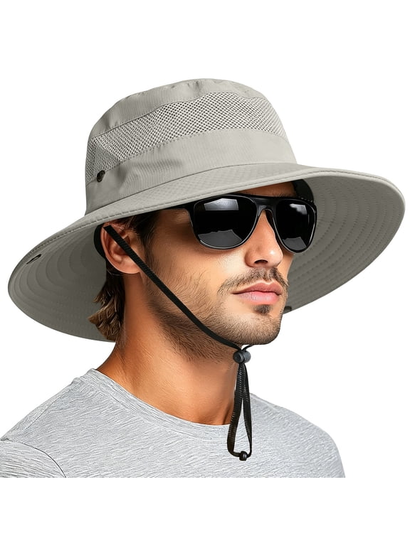 Sun Protection Hat for Women Unisex Breathable Wide Brim UPF 50+ Fisherman Hat for Beach Hiking Camping