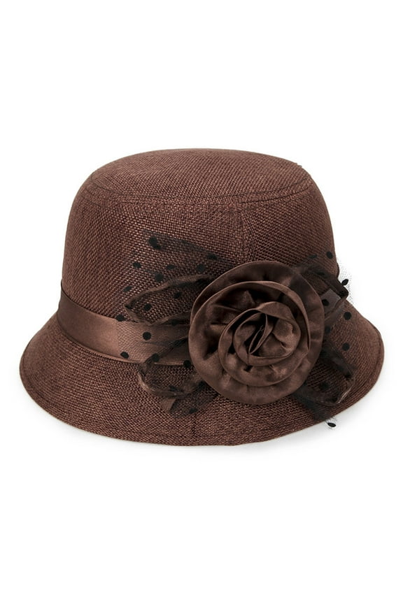 Sun Visor Hats for Women Women Vintage Flowers Bucket Cloche Bowler Hat Church Wedding Dress Fascinator Hat Winter Fedoras Unisex Sun Hat,