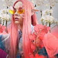 thumbnail image 1 of Harpily Sunglasses Womens Frameless Retro Novelty Cut Rimless Gradient Transparent Gradient Sunglasses Metal Frame Dragonfly Wing Shaped, 1 of 3