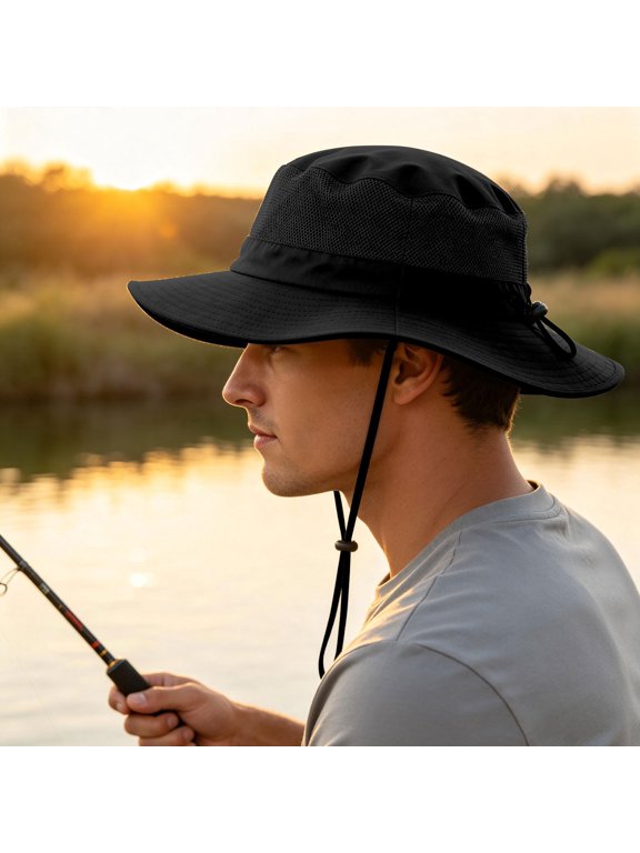 UPF 50+ Sun Hats for Women Unisex Mesh Ventilated Wide Brim Fishmen Hats with Flap Neck Cover for Hiking Camping Cycling