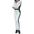 thumbnail image 1 of Harpily Women Parkas Winter Outdoor Sports Jumpsuit ' with Removable Collar Outdoor Sports Zipper Ski Suit White XL, 1 of 9
