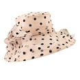 thumbnail image 1 of Mens Sun Hat Harpily Women Polka Dot Mesh Delicate Flower Ornament Double Layer Translucent Portable Ladies Beach Hat, 1 of 3