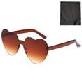 thumbnail image 1 of Harpily Women Sunglasses Heart Shaped Rimless Candy Color PC Lenses Durable UV Protection Eyewear for Party Festival Travel, 1 of 2