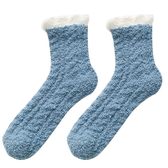 Harpily Women's Ankle Socks Non Slip Comfortable Thickened Coral Fleece Cute Cartoon Fuzzy Socks for All Cold Seasons