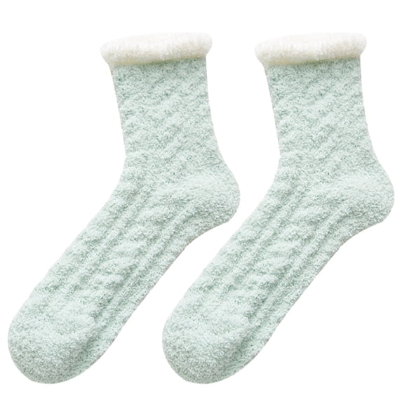 Harpily Women's Ankle Socks Non Slip Comfortable Thickened Coral Fleece Cute Cartoon Fuzzy Socks for All Cold Seasons