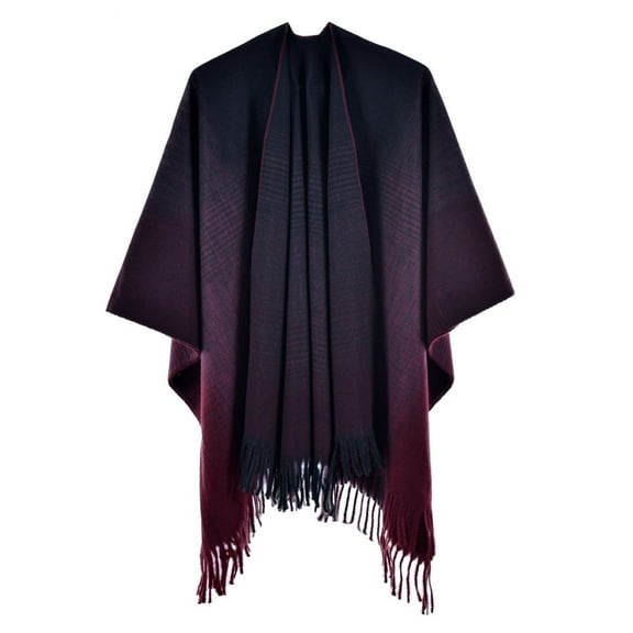 Harpily Women's Shawl Wrap Poncho Ruana Cape Cardigan Sweater Open Front for Fall Winter