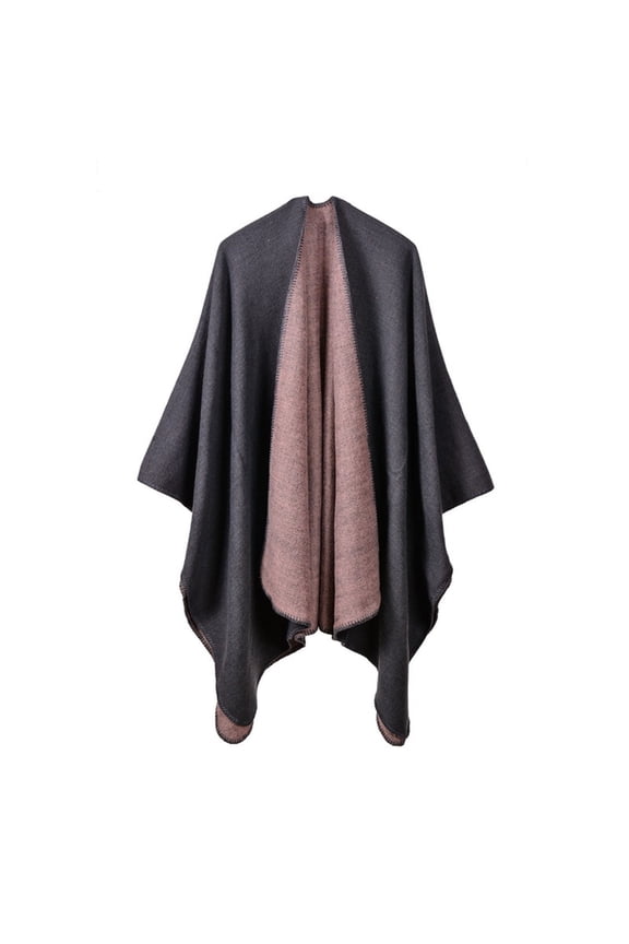 Women's Shawl Wrap Poncho Ruana Cape Open Front Cardigan Shawls for Fall Winter