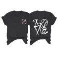 thumbnail image 1 of Harpily Women's Shirt Women's Spring/summer Baseball Print Loose T Shirt Short Sleeve Top, 1 of 3