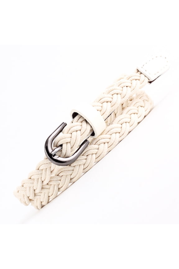 Womens Belts Classic Vintage Wax Rope Clothing Braided Belt Handmade with Pin Buckle Waist Strap Retro Classic Stylish Adjustable