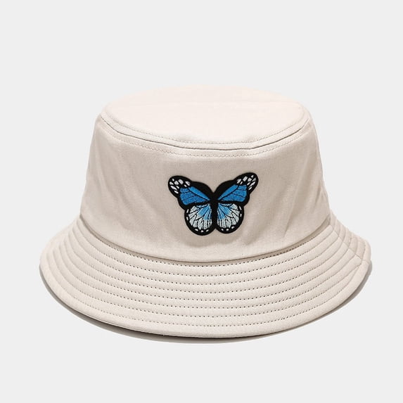 Mens Bucket Hat Harpily Womens Butterfly Print Sun Protect Polyester Lightweight Fabric Casual Foldable Summer Beach Outdoor Sun Hat