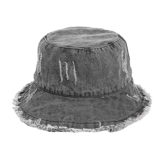 Bucket Hats for Women Harpily Womens Reversible Dual Side Wearable Solid and Denim Print Packable Fisherman Cap