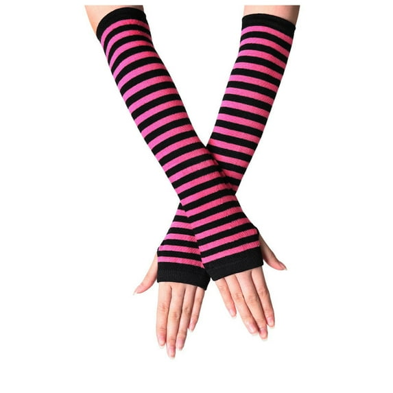 Harpily Womens Gloves Fingerless Gloves Long Warmer Punk Arm Gothic Gloves Gloves for Women