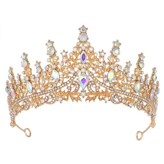 Harpily Headbands for Women Elegant Rhinestone Inlaid Alloy Crown Dazzling Shiny Crystal Encrusted for Birthday Party and Festive Occasion Matching