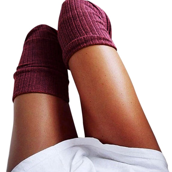 Harpily Womens Knee High Socks Solid Color Comfortable Thigh High Over the Knee Floor Socks for All Cold Seasons