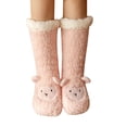 thumbnail image 1 of Harpily Womens Socks Fuzzy Plush Thermal Thick Snowflake Pattern Cozy Winter Stockings Non Slip Warm Indoor Outdoor Daily Outing Socks, 1 of 4