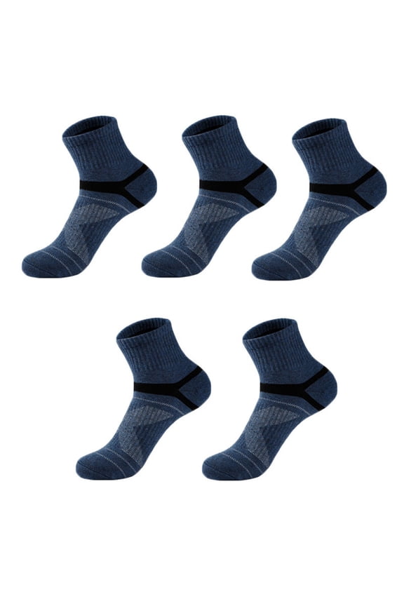 Wont Stop Running Socks Size 13-15 Men's Mid Length Socks Sports Socks Basketball Socks Low Cut Anti Slip Sweat Absorbing Breathable And Thickened Running Socks 5 Pairs