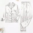 thumbnail image 1 of Harpily women's pajama sets 2 Piece Long Sleeve Button Front Smooth Shiny Fabric Relaxed Fit Sleepwear for All Season, 1 of 5