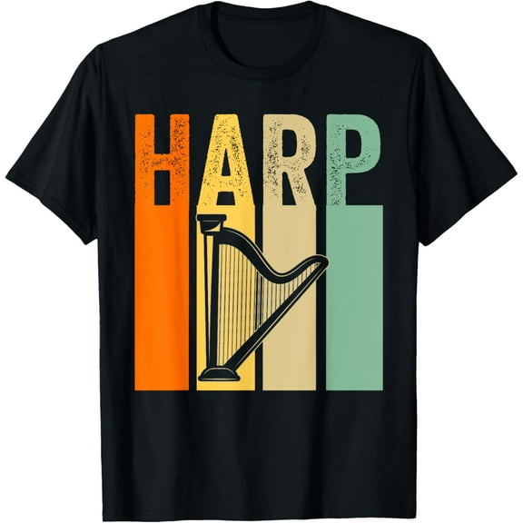 Harpist Harp T-ShirtBrand clothing, men and women can wear, black, white, gifts.
