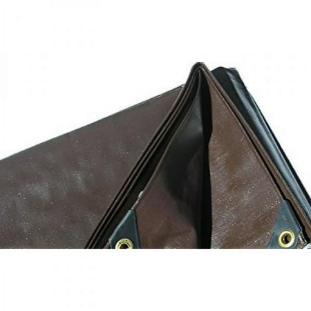 Harpster Tarps 15 ft. x 40 ft. Super Heavy Duty Brown 8 oz. Polyethylene Tarp - 16 Mil Thick