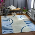 thumbnail image 1 of Harput Blue/Gray 6'7" x 9' Modern Rectangle Area Rug, 1 of 5