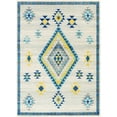 thumbnail image 1 of Harput Cream/Teal 5'3" x 7'3" Global Rectangle Area Rug, 1 of 3