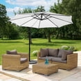 thumbnail image 1 of Harrier Overhanging Cantilever Parasol – Adjustable, Weather-Resistant 3m Outdoor Patio Umbrella | Optional LED Solar Lights & Bases [5 Colors], 1 of 6