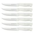 thumbnail image 1 of Harriet 6 Pieces Stainless Steel Steak Knife Set with White Handle, 1 of 7