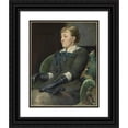 thumbnail image 1 of Harriet Backer 15x18 Black Ornate Wood Framed Double Matted Museum Art Print Titled - Portrait of the Painter Kitty Kielland (1883), 1 of 5