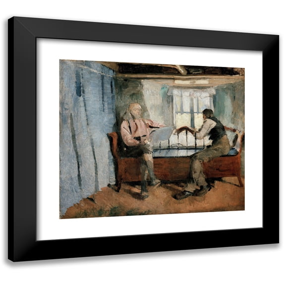 Harriet Backer 17x15 Black Modern Framed Museum Art Print Titled - Farm Interior, Knabberud in Barum (1886)