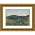 thumbnail image 1 of Harriet Backer 24x18 Gold Ornate Framed and Double Matted Museum Art Print Titled - Autumn that the Radiation Lake (1894), 1 of 4