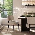 thumbnail image 1 of Harriet Split Back Gray Wool Blend Upholstered Dining Side Chair - Set of 2, 1 of 11