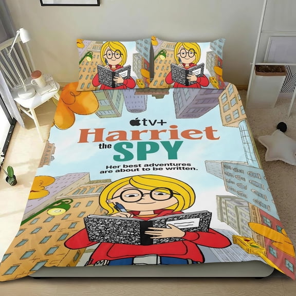 Harriet the Spy-themed Bed Sheet Set Three Piece Set Comfortable And Skin Friendly Unique Design Home Decor Gifts For Family Friends fans54''x79''135cm*200cm