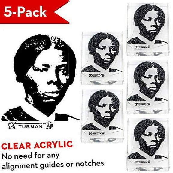Harriet Tubman Clear Acrylic Block Stamp 5-Pack for $20 Bills