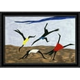 thumbnail image 1 of Harriet Tubman Series (Panel #4) 40x28 Large Black Ornate Wood Framed Canvas Art by Jacob Lawrence, 1 of 2