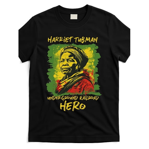 Harriet Tubman Underground Railroad Hero Graphic Tee Retro Black History Month Civil Rights Leader Unisex Cotton T-Shirt