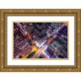 thumbnail image 1 of Harriman, Toby 14x11 Gold Ornate Wood Framed with Double Matting Museum Art Print Titled - Electrify II - New York City Night Trails, 1 of 4