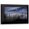 thumbnail image 1 of Harriman, Toby 18x13 Black Modern Framed Museum Art Print Titled - The Bay Bridge Lights San Francisco, 1 of 5
