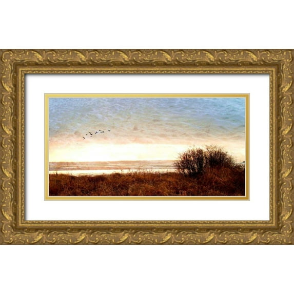 Harrington, Danielle 32x18 Gold Ornate Wood Framed with Double Matting Museum Art Print Titled - Tide I