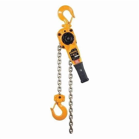 Lever Chain Hoist, 3,000 lb Load Capacity, 5 ft Hoist Lift, 1 1/4 in Hook Opening
