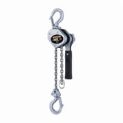 Lever Chain Hoist, 1,000 lb Load Capacity, 20 ft Hoist Lift, 51/64 in Hook Opening
