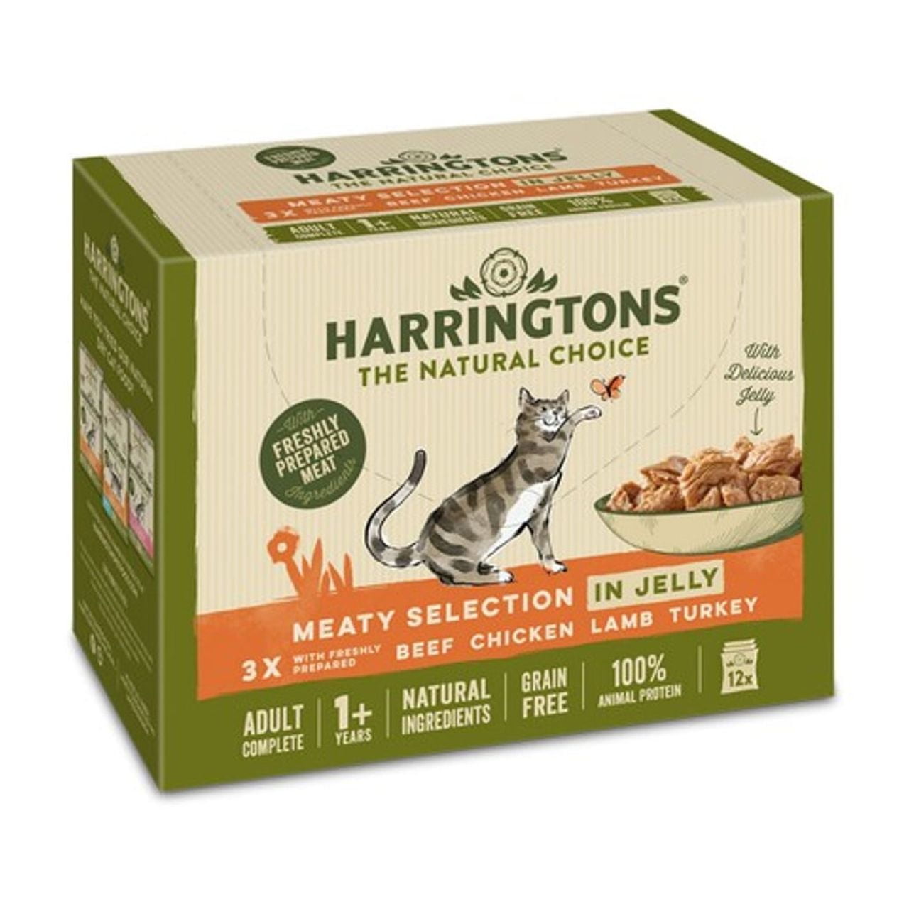 Harringtons Wet Cat Meaty Selection in Jelly Cat Food 12x 85g