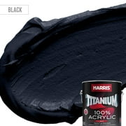 Harris 1 Gal. Titanium 100% Acrylic Black Satin 2 In 1 Interior/Exterior Paint & Primer