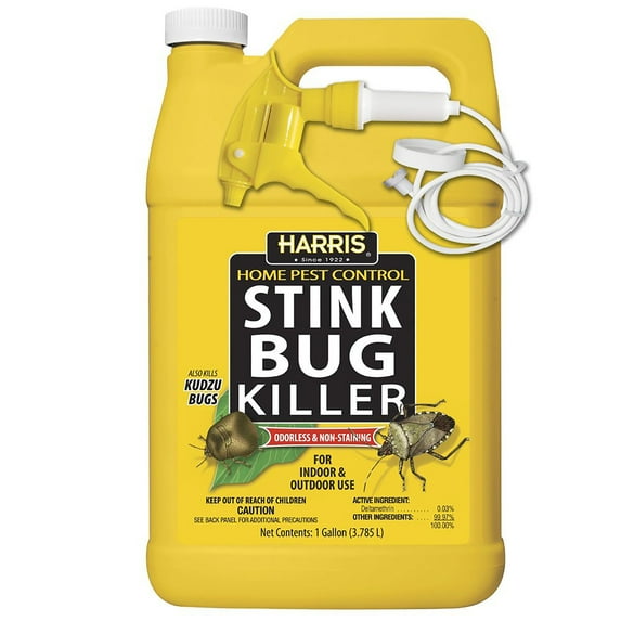 Harris Stink Bug Killer, Liquid Spray with Odorless and Non-Staining Extended Residual Kill Formula for Insects (Gallon)